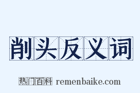 削头反义词是什么意思的图片